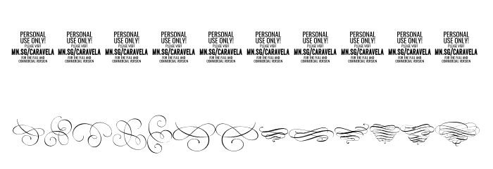 Caravela Swash PERSONAL USE Font OTHER CHARS