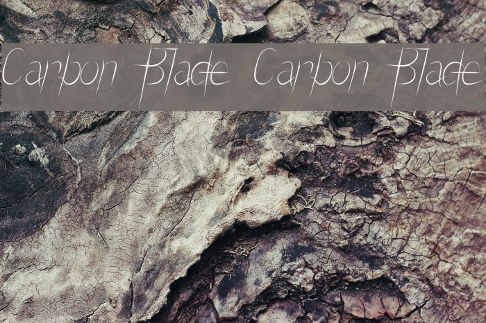 Carbon Blade Carbon Blade Font examples