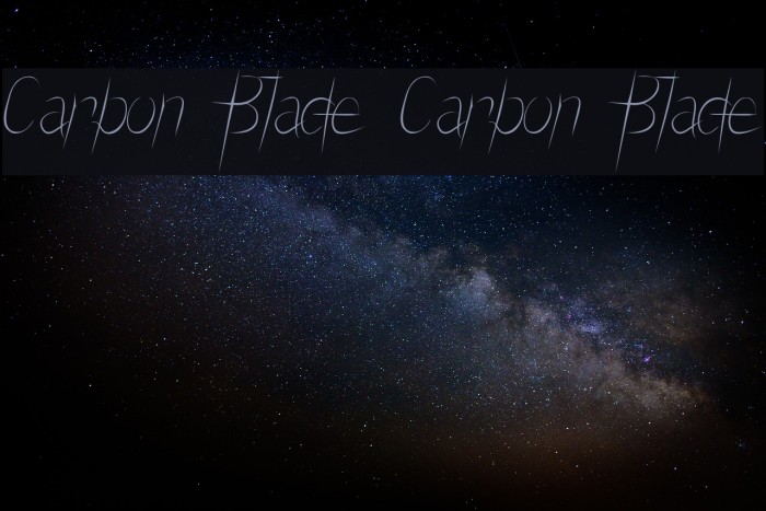 Carbon Blade Carbon Blade Font examples