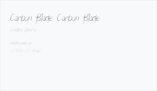 Carbon Blade Carbon Blade Business Card