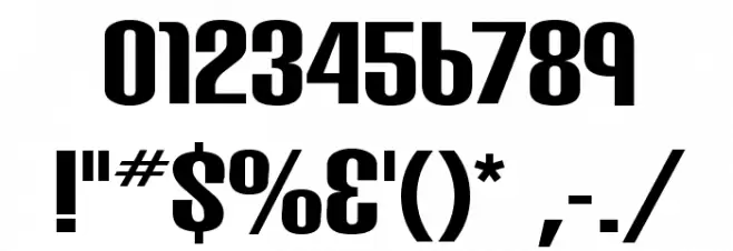 Carbon Block Font OTHER CHARS