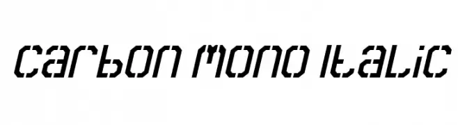 Carbon Mono Italic  免费字体下载