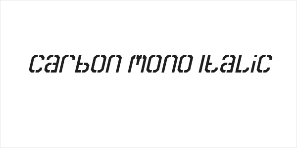 Carbon Mono Italic Logo