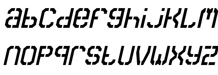 Carbon Mono Italic Font LOWERCASE