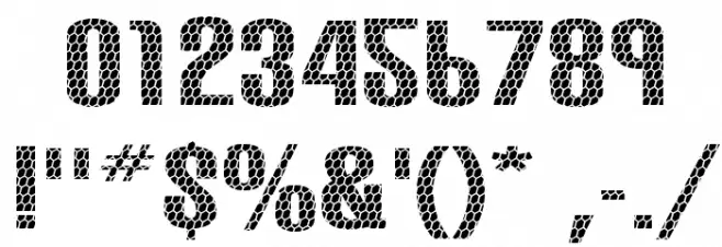 Carbon Phyber Font Alte caractere