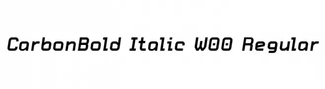 CarbonBold Italic W00 Regular  لخطوط تنزيل