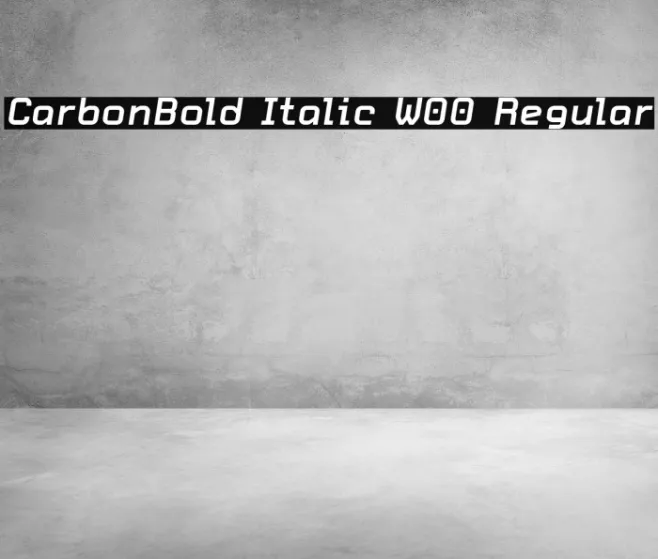 CarbonBold Italic W00 Regular Example 2
