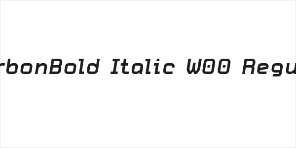 CarbonBold Italic W00 Regular Logo