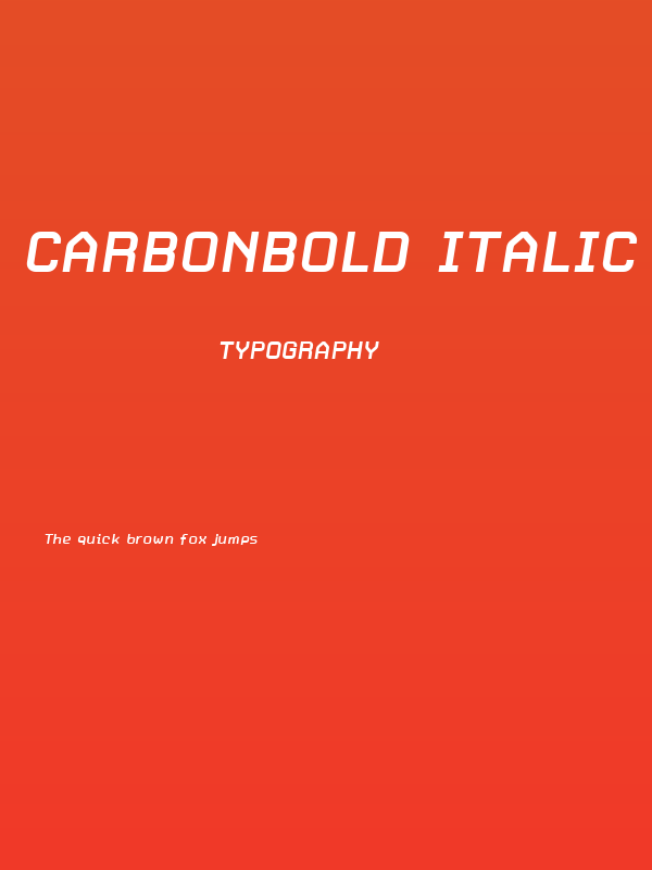 CarbonBold Italic W00 Regular Poster