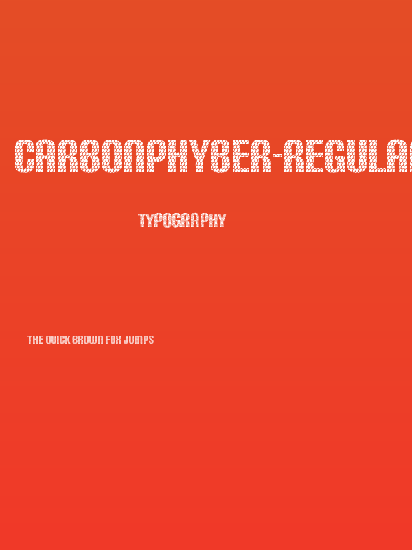 CarbonPhyber-Regular Poster