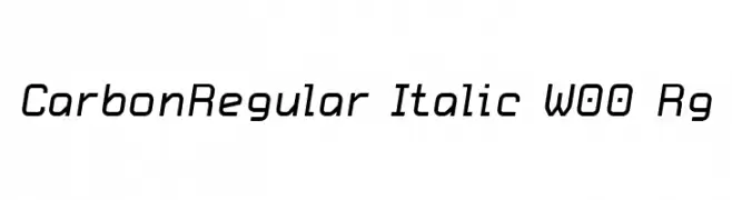 CarbonRegular Italic W00 Rg  免费字体下载