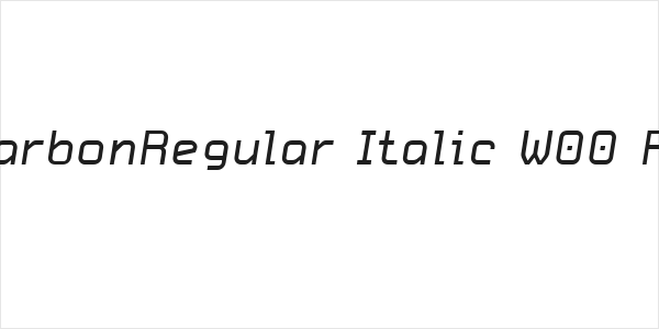 CarbonRegular Italic W00 Rg Logo