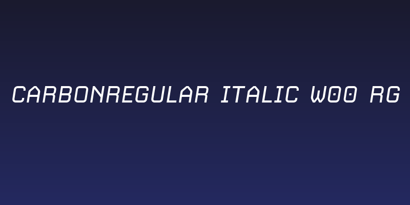 CarbonRegular Italic W00 Rg Social Header