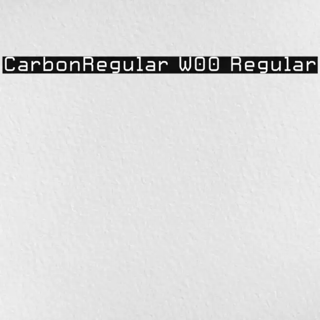 CarbonRegular W00 Regular フォント examples