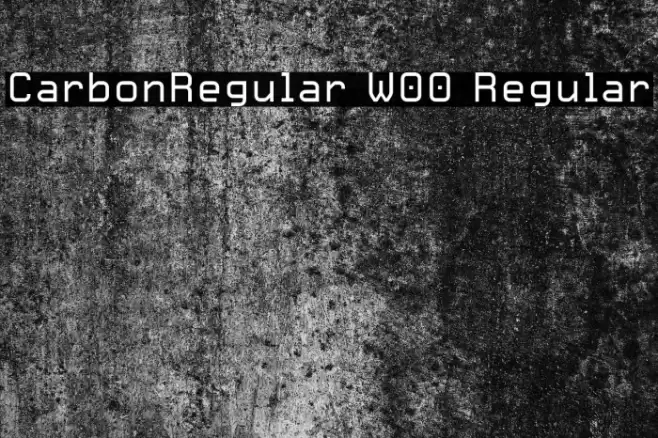 CarbonRegular W00 Regular フォント examples