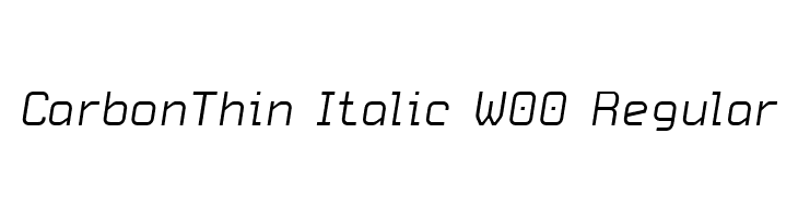CarbonThin Italic W00 Regular Font