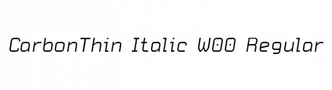 CarbonThin Italic W00 Regular  Frei Schriftart Herunterladen