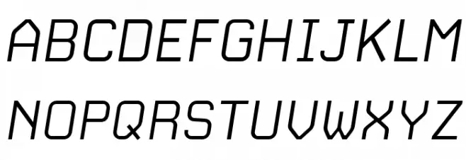 CarbonThin Italic W00 Regular फ़ॉन्ट अपरकेस