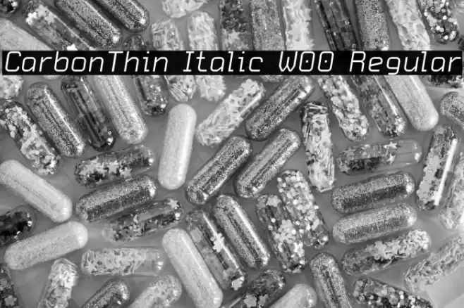 CarbonThin Italic W00 Regular Шрифта examples