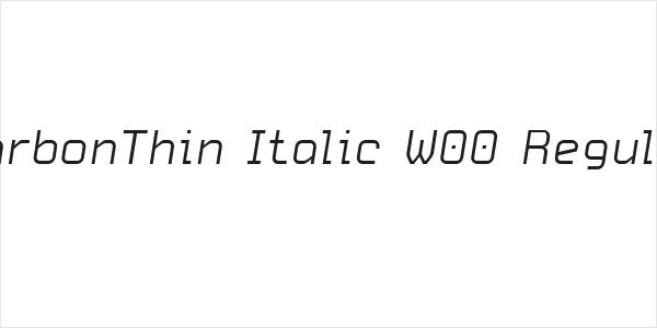 CarbonThin Italic W00 Regular Logo