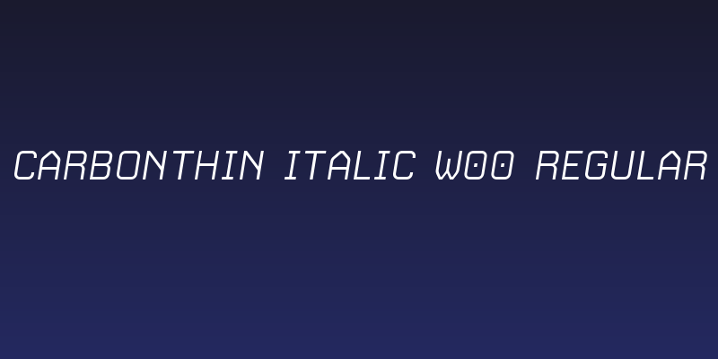 CarbonThin Italic W00 Regular Social Header