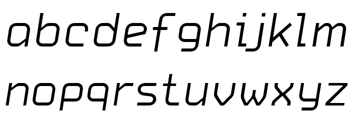 CarbonThin Italic W00 Regular Font LOWERCASE