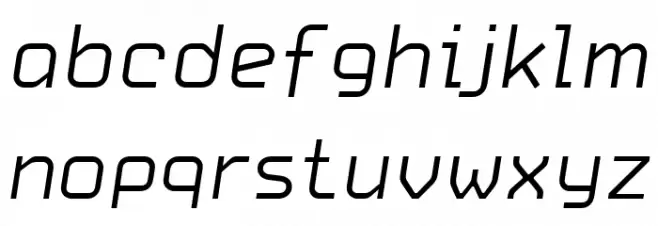 CarbonThin Italic W00 Regular Шрифта строчной