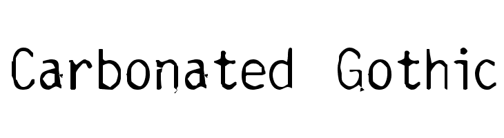 Carbonated Gothic Font