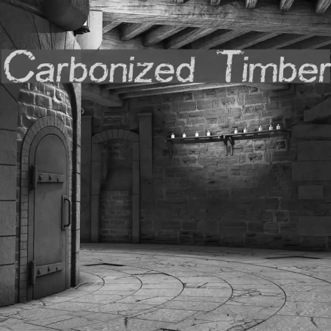 Carbonized Timber Font examples