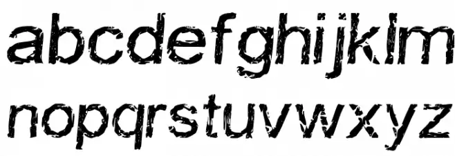 Carbonized Timber Font LOWERCASE