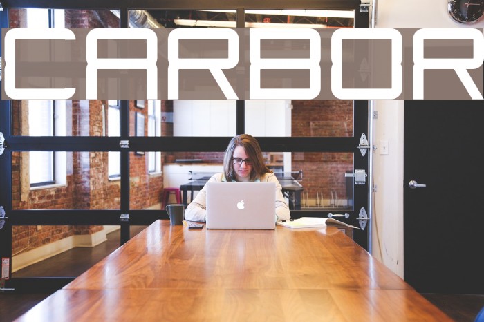 Carbor Font examples
