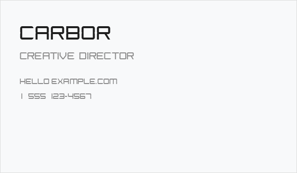 Carbor Business Card