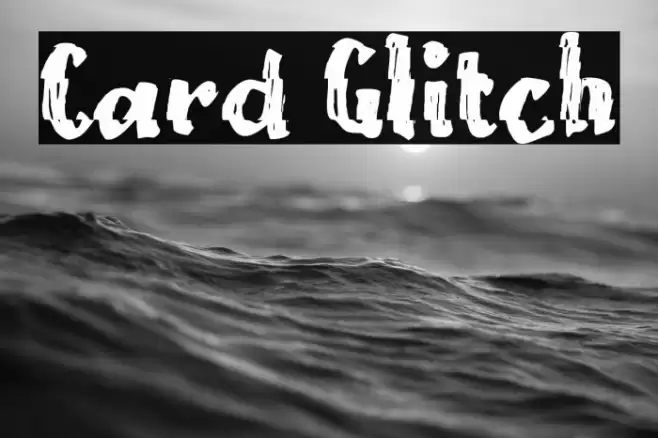 Card Glitch Font examples
