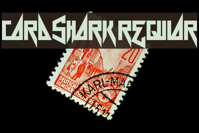 Card Shark Regular Font examples