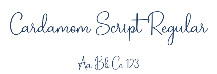 Cardamom Script Regular Font Preview