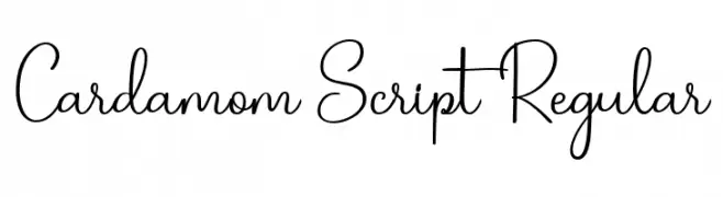 Cardamom Script Regular  नि: शुल्क फ़ॉन्ट्स डाउनलोड