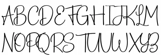 Cardamom Script Regular फ़ॉन्ट अपरकेस