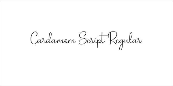 Cardamom Script Regular Logo