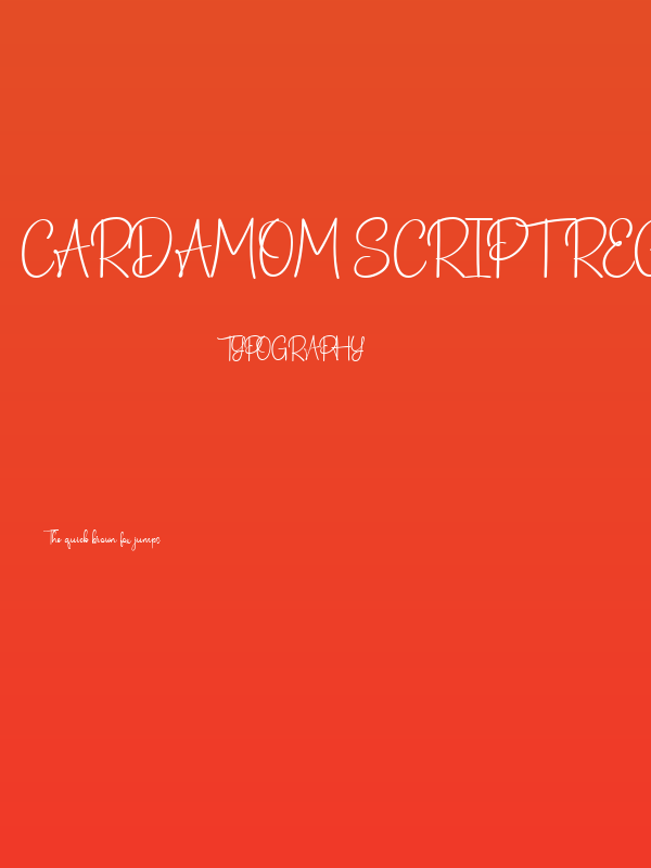 Cardamom Script Regular Poster