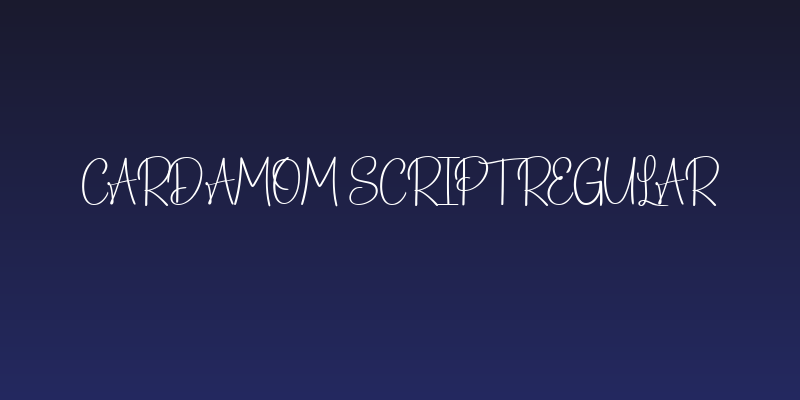 Cardamom Script Regular Social Header