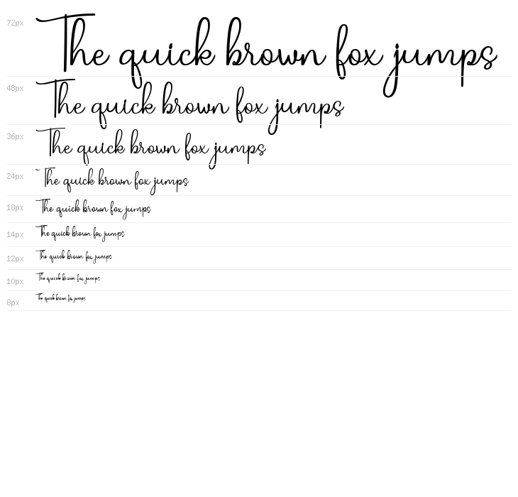 Cardamom Script Regular Waterfall