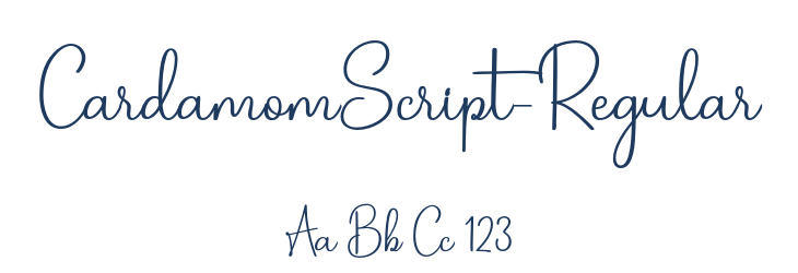CardamomScript-Regular Font Preview