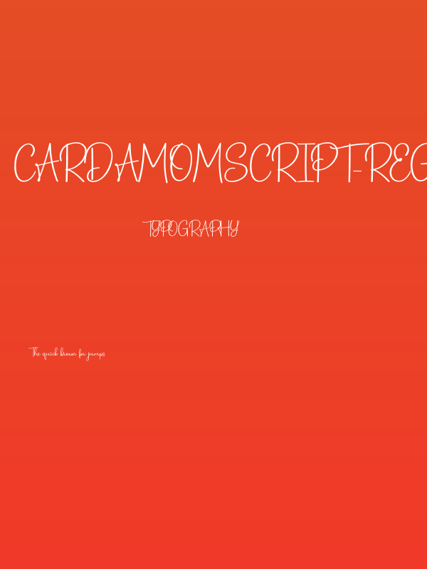 CardamomScript-Regular Poster