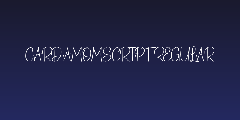 CardamomScript-Regular Social Header
