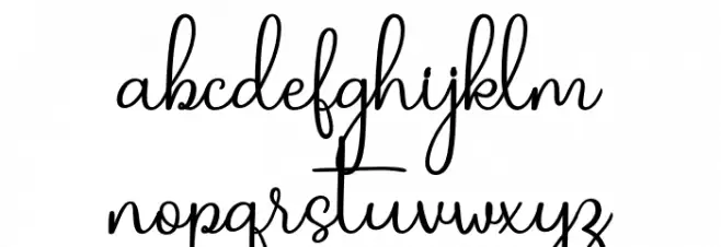 CardamomScript-Regular Schriftart Kleinbuchstaben