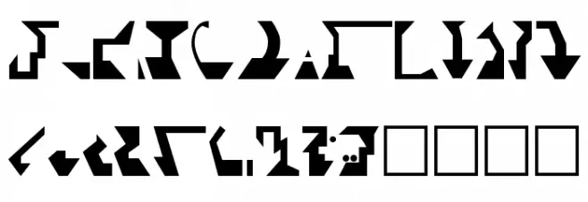 Cardassian - StarTrek canon based Schriftart Kleinbuchstaben