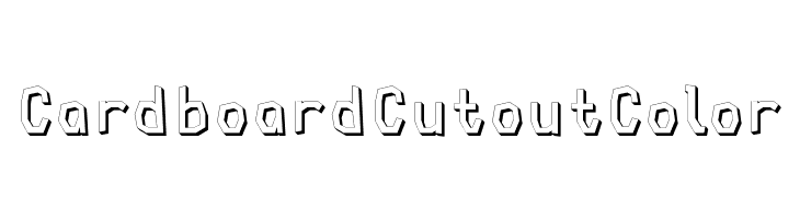 Cardboard Cutout Color  font caratteri gratis