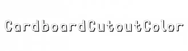 Cardboard Cutout Color  Descarca Fonturi Gratis