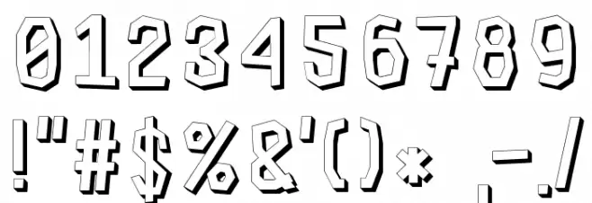 Cardboard Cutout Color Font OTHER CHARS