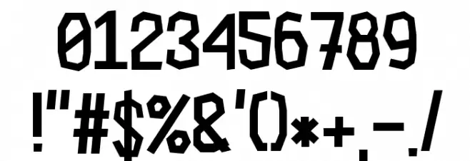 Cardboard-Cutout Font OTHER CHARS